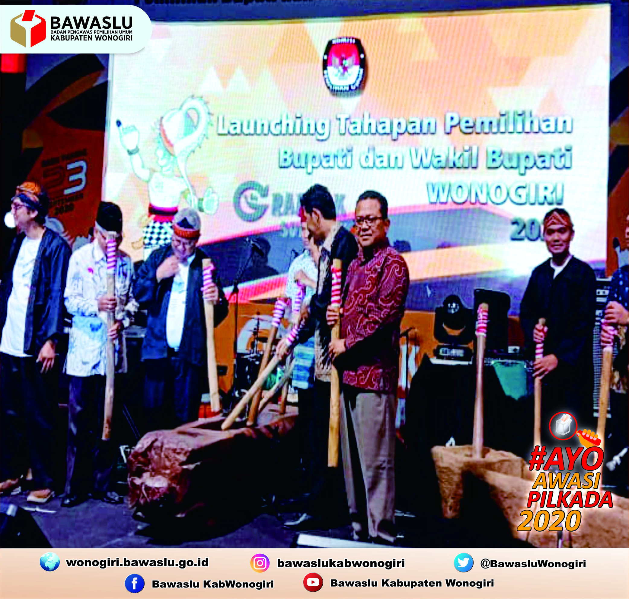 Pengawasan Lounching Tahapan Pemilihan Bupati dan Wakil Bupati Wonogiri