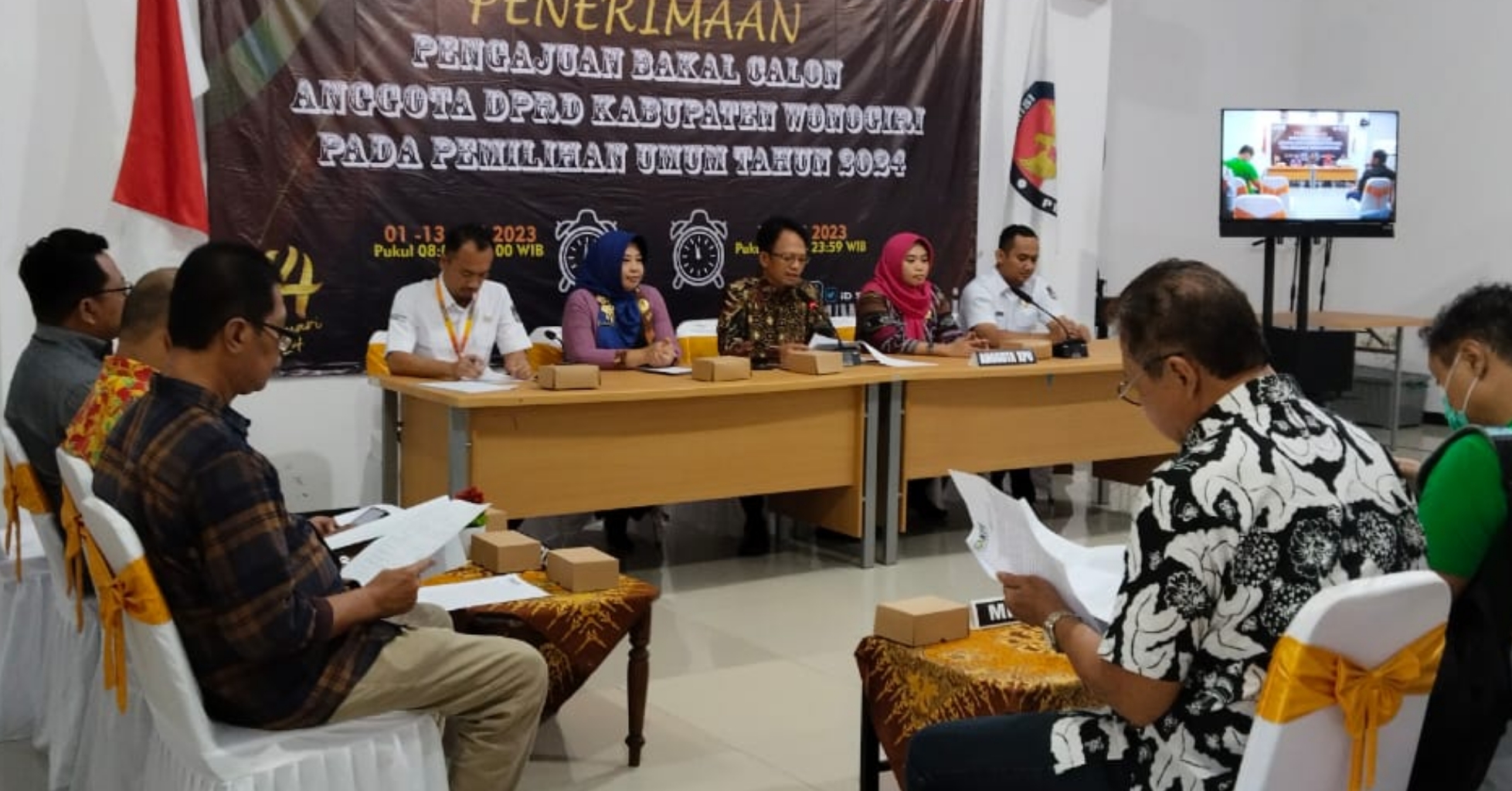Bawaslu Wonogiri Hadiri Press Release Penerimaan Bacalon Anggota DPRD