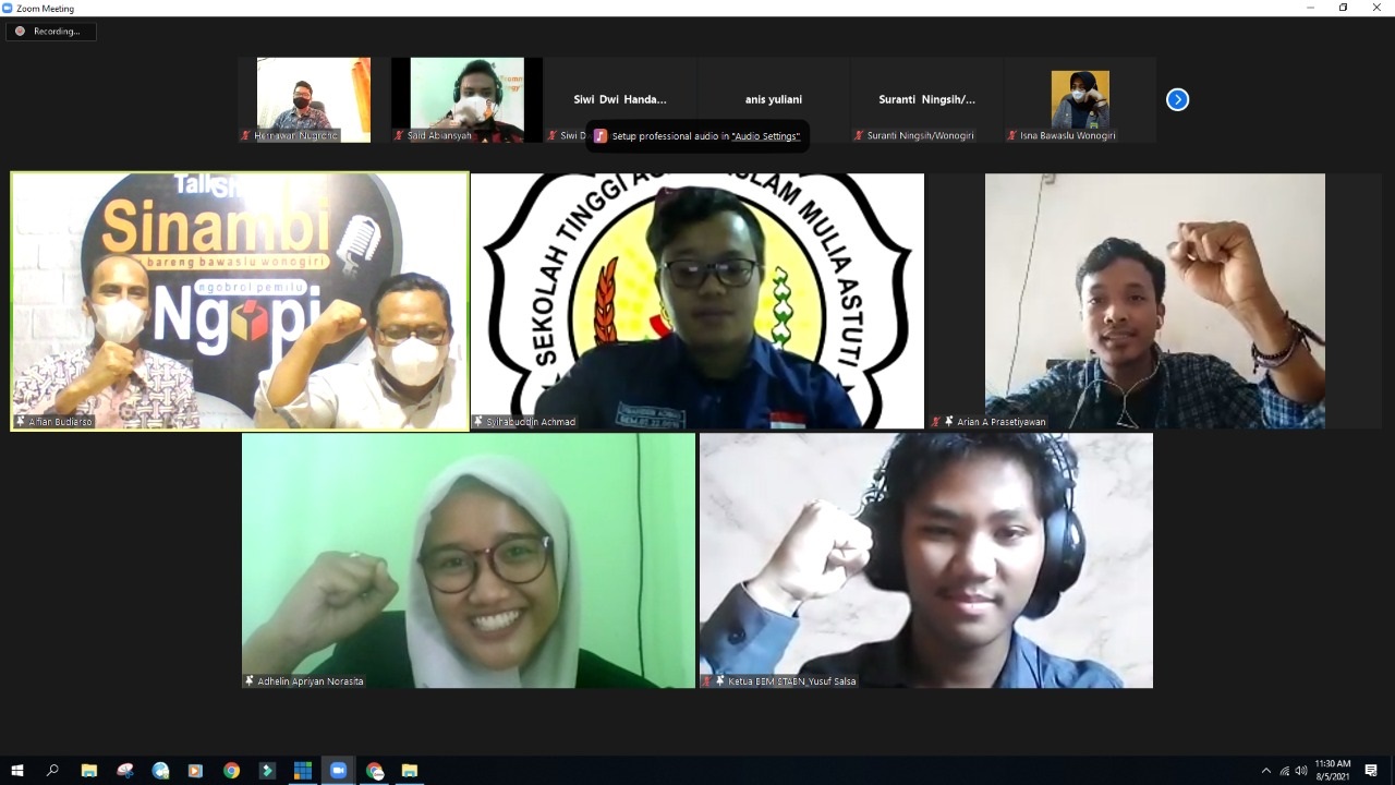 JELANG PERINGATAN HUT RI KE 76 TAHUN, TALK SHOW SINAMBI NGOPI HADIRKAN MAHASISWA