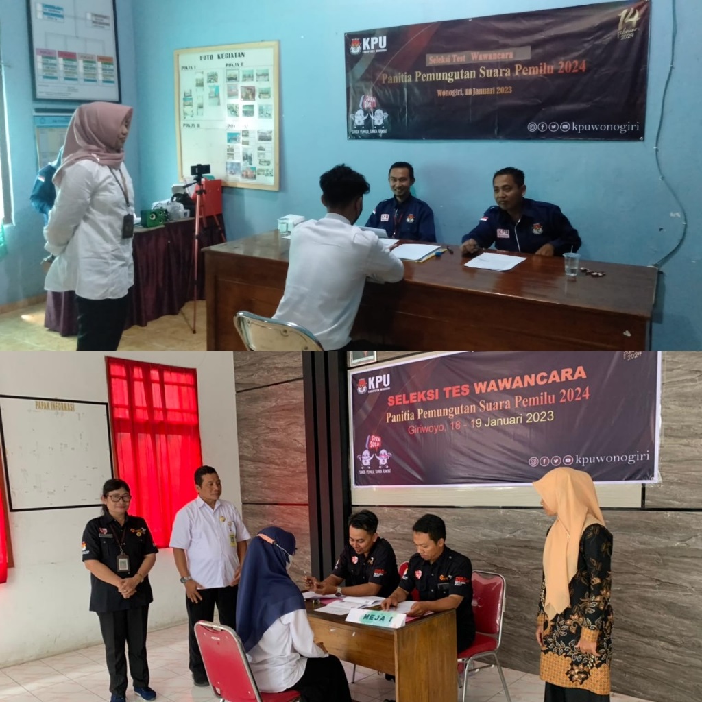 Rabu 18 Januari 2023, Pimpinan Bawaslu Wonogiri Awasi Tes Wawancara PPS