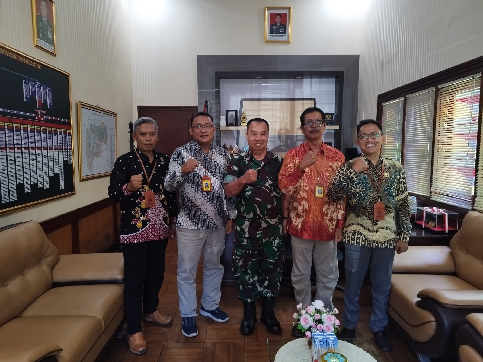 Bangun Sinergitas, Bawaslu Berkunjung Ke Kodim 0728 Wonogiri