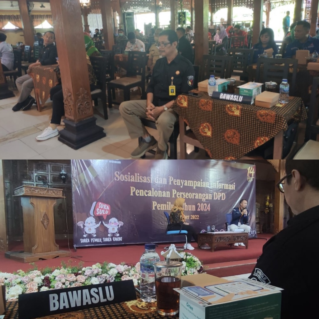 Memasuki Tahapan Pencalonan, Bawaslu Hadiri Sosialisasi Pencalonan Perseorangan DPD