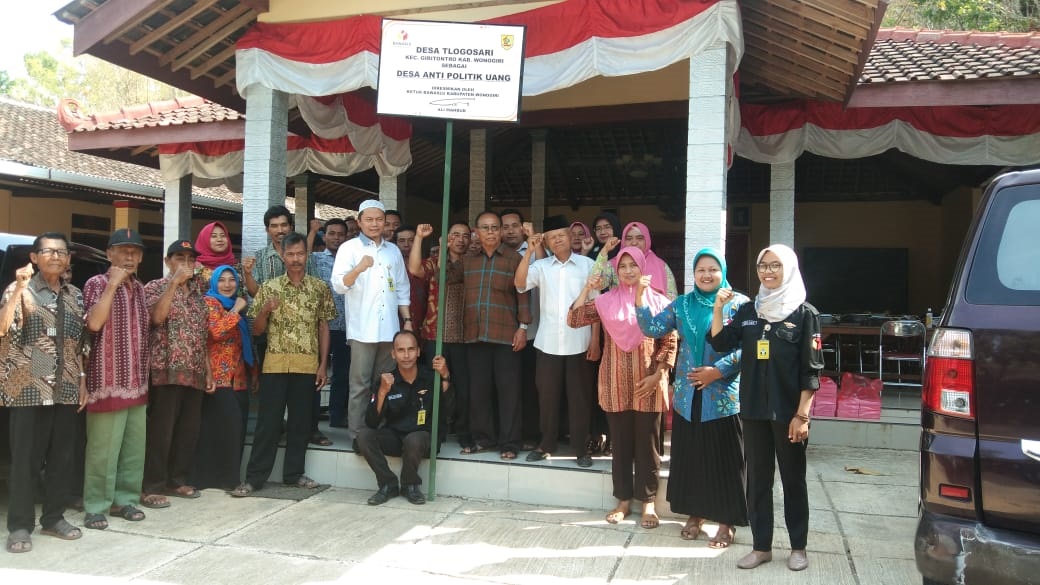 DESA TLOGOSARI DIJADIKAN DESA BINAAN ANTI POLITIK UANG