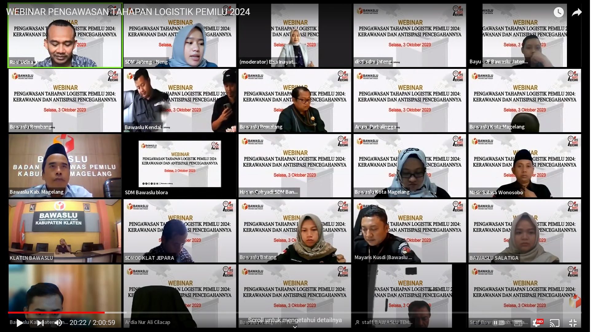 Bawaslu Wonogiri Bahas Pengawasan Logistik Dengan Bawaslu Jateng