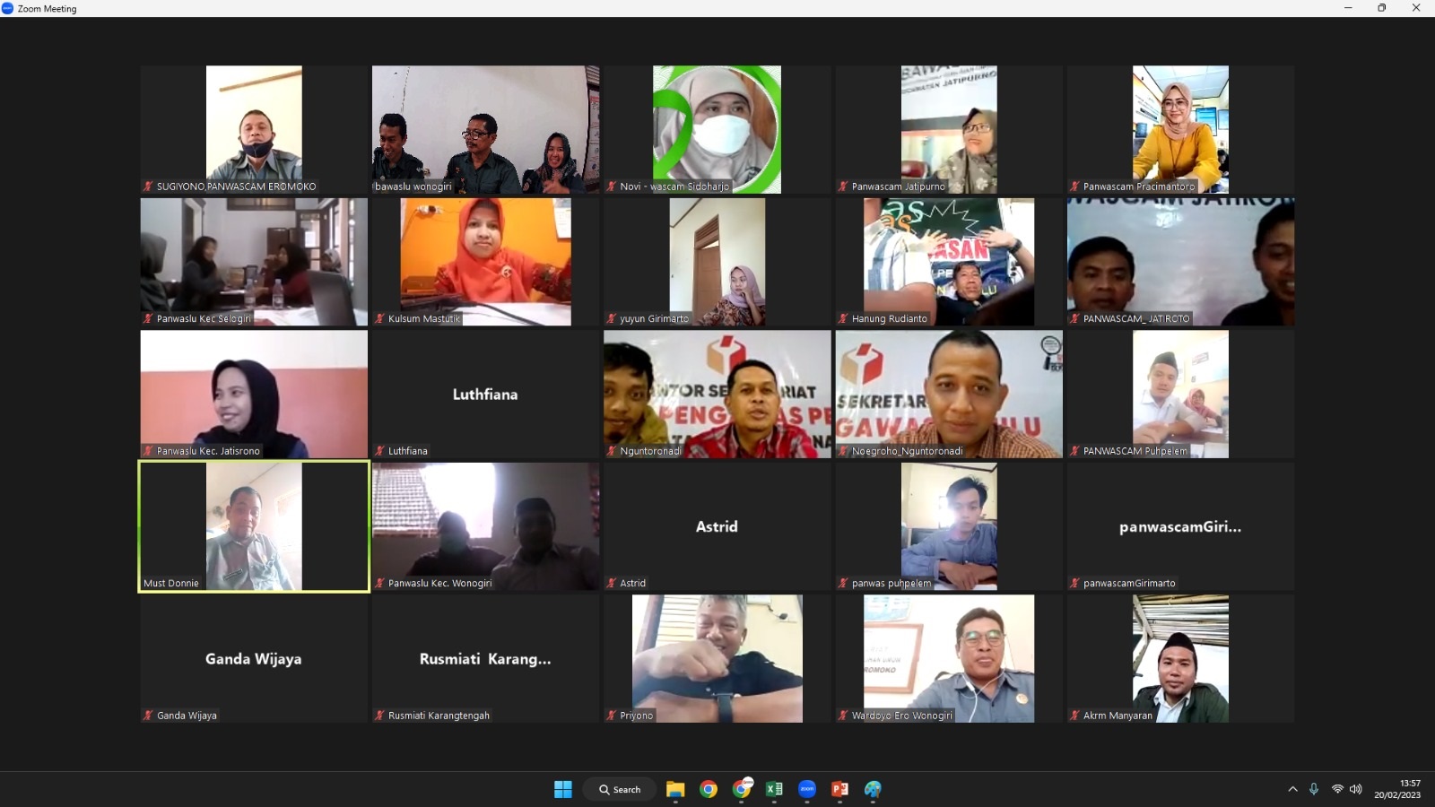 Zoom Meeting Persiapan Pengawasan Verifikasi Faktual Keanggotaan DPD