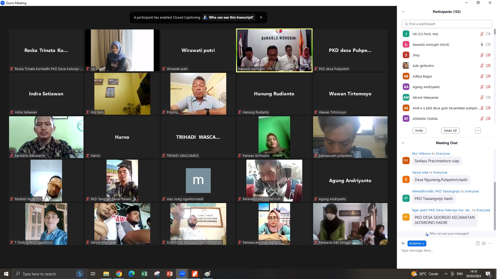 Zoom Meeting Persiapan Pengawasan DPHP Dengan Jajaran Pengawas