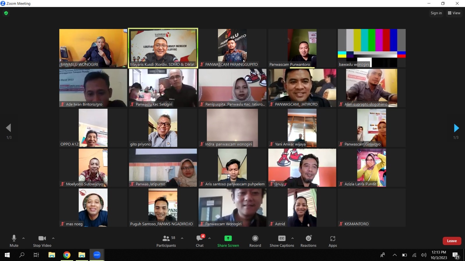 Tingkatkan Koordinasi, Bawaslu Gelar Webinar Dengan Panwascam