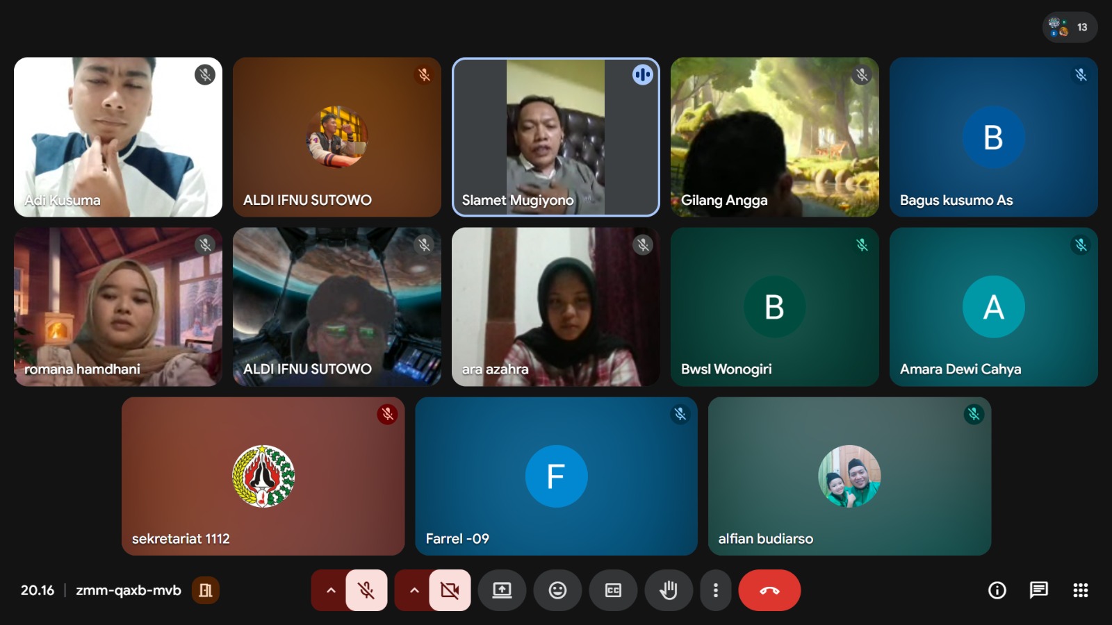 Rapat Virtual Persiapan Pelantikan Anggota Saka Adhyasta Pemilu 