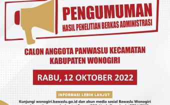 Pengumuman Lolos Seleksi Administrasi Tahun 2022