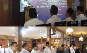 Bawaslu Wonogiri Hadiri Pelantikan PPK di Graha Saraswati