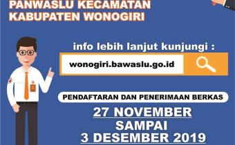 PENDAFTARAN PANWASCAM DIBUKA, SIMAK PERSYARATANNYA