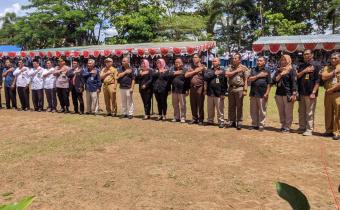 Bawaslu Wonogiri Hadiri Pelantikan PPS & Apel Siaga Penyelenggara Pemilu