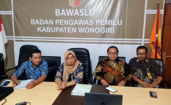 Bawaslu Wonogiri Ikuti Rakor Persiapan Pendaftaran Pemantau Pemilu