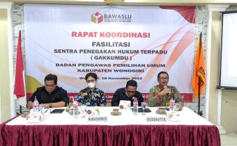 Perkuat Pengawasan Pemilu Serentak 2024, Bawaslu Mengadakan Rakor dengan Gakkumdu