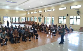 Sosialisasi pengawasan partisipatif dalam Pemilihan Ketua OSIS (Pilketos) di SMK PGRI 2 Wonogiri
